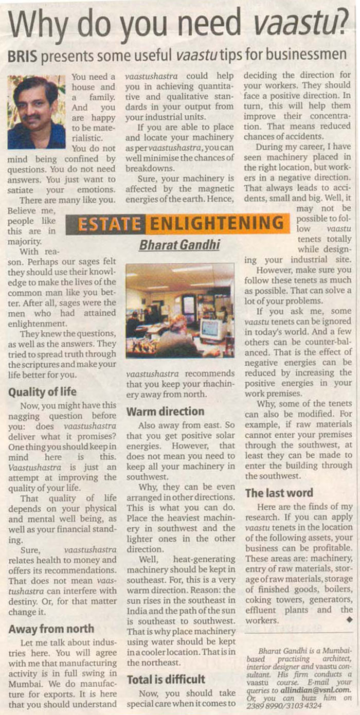 Why do you need Vaastu?