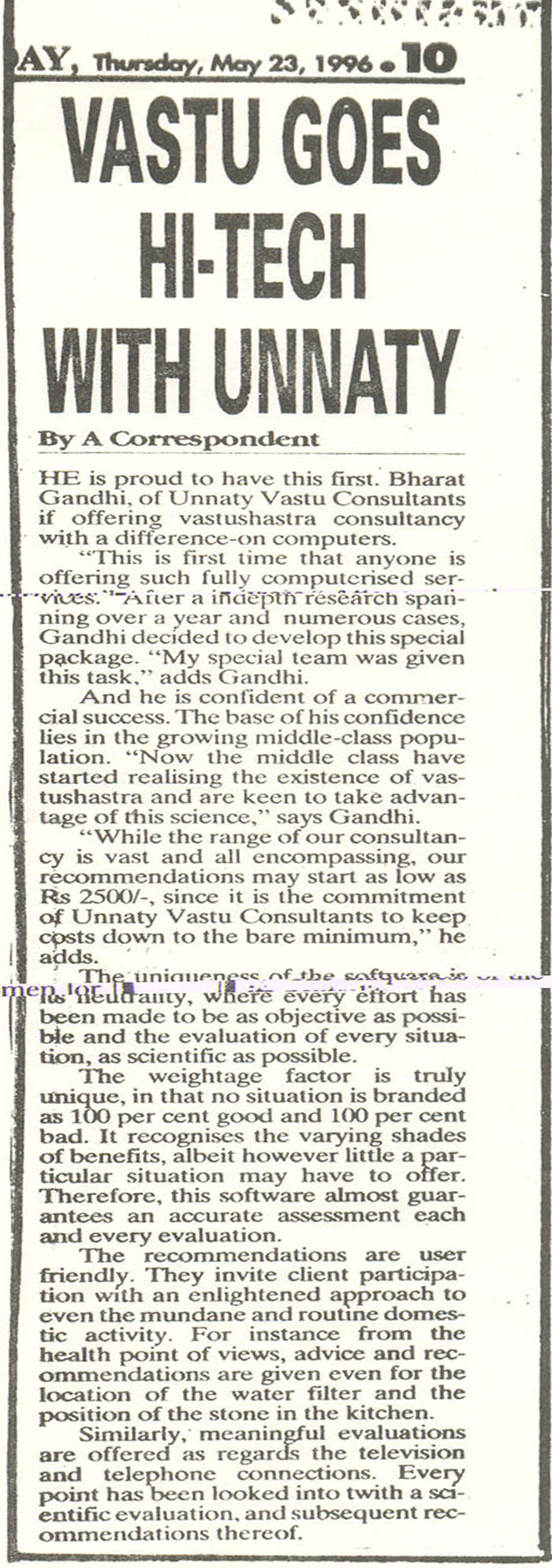 Vastu Goes Hi Tech With Unnaty